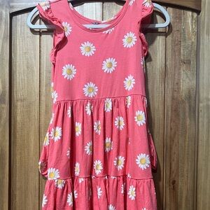 Old Navy Girls Printed Flutter-Sleeve Tiered Swing Dress